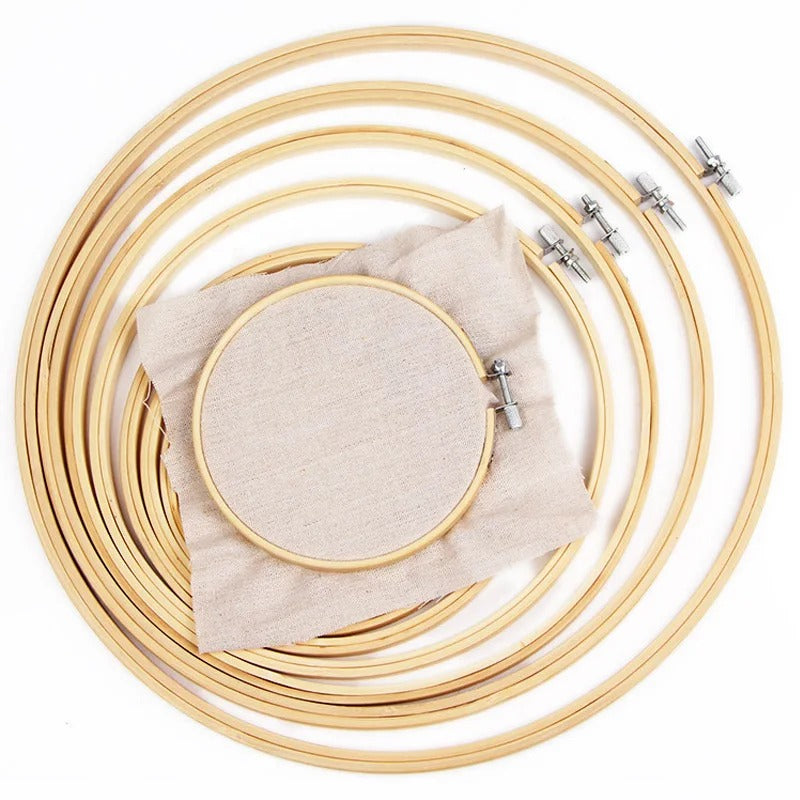 Tambour à broderie en bois