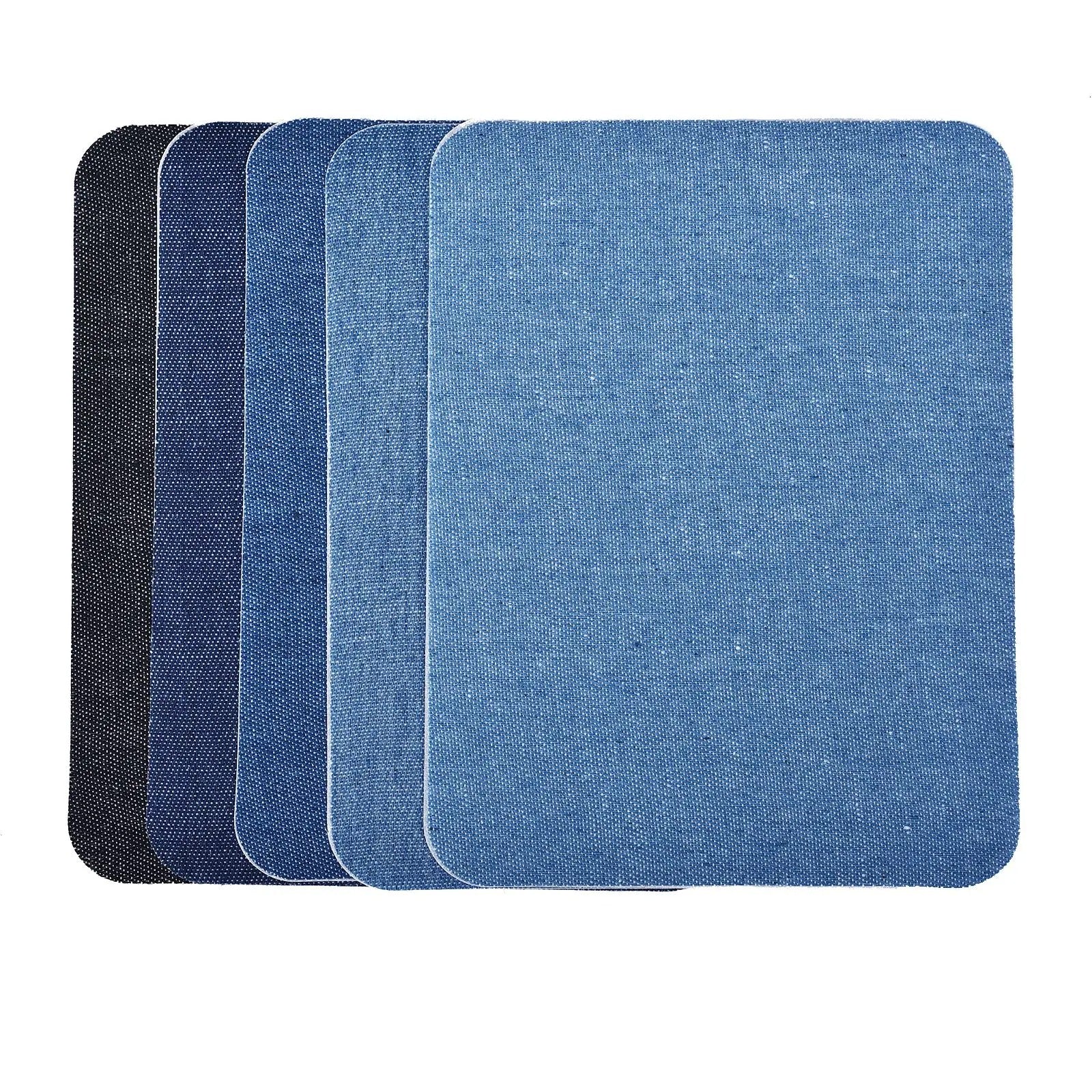 5 piezas de tela termoadhesiva efecto denim.