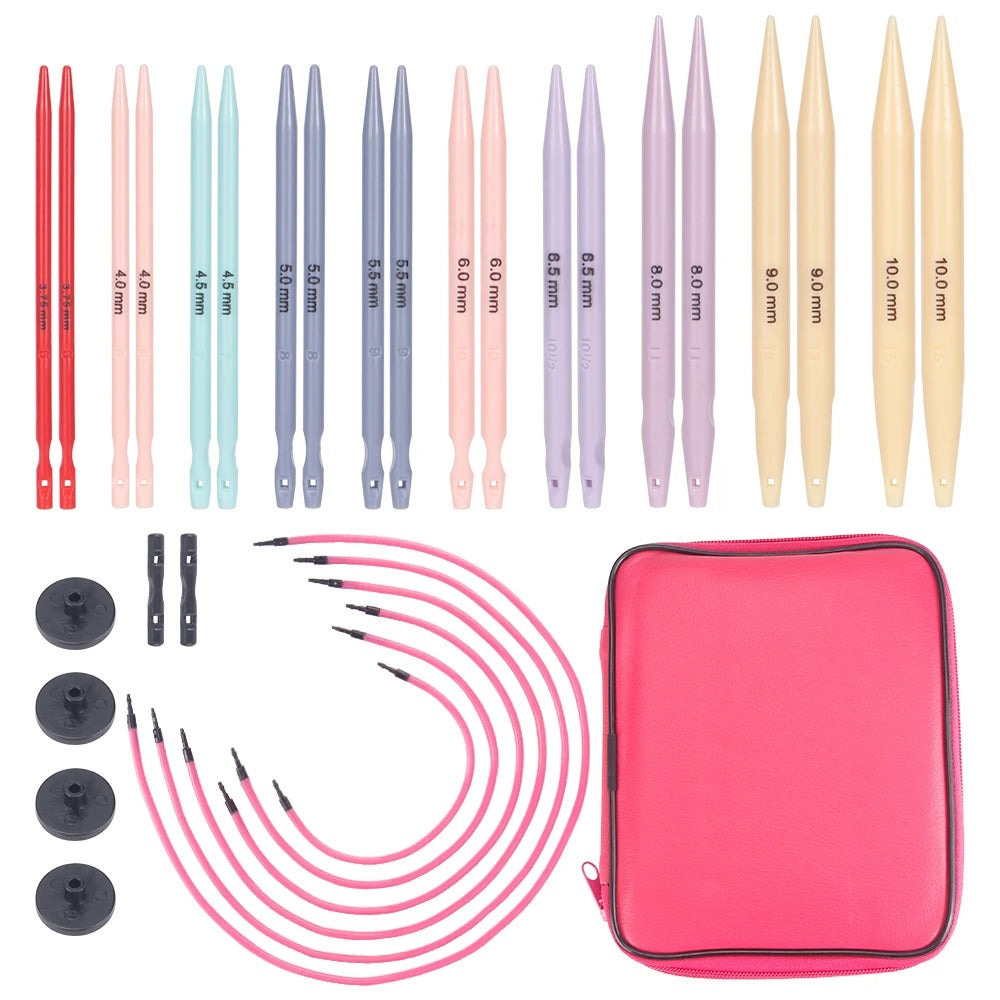 Kit d'aiguilles circulaires interchangeables
