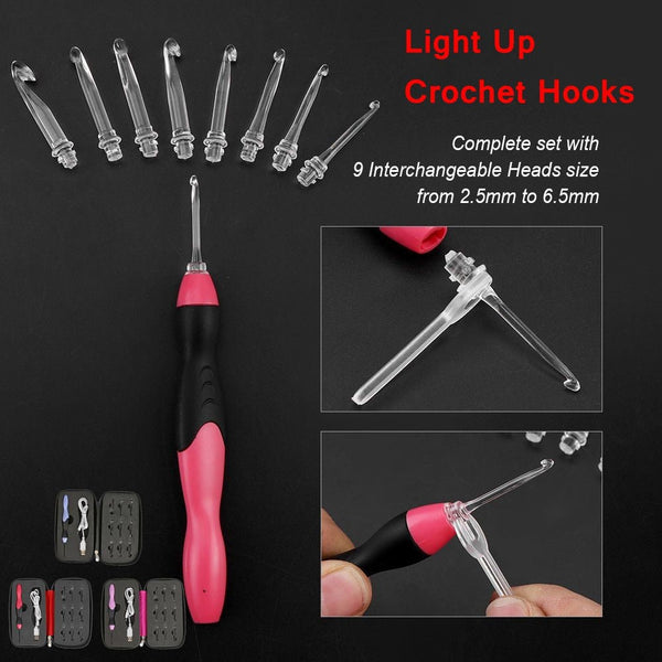 Kit 9 en 1 crochets lumineux LED