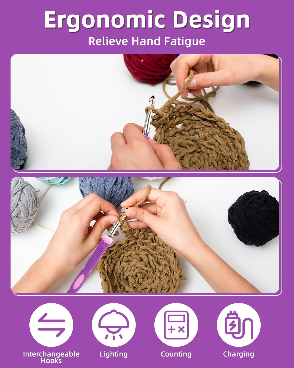 Coffret de 24 crochets lumineux avec compteur numérique