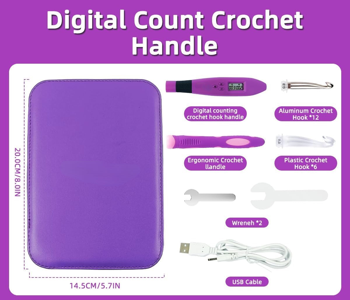 Coffret de 24 crochets lumineux avec compteur numérique