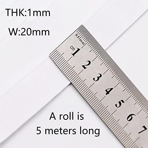 5 mètres d'élastique blanc de 2 cm