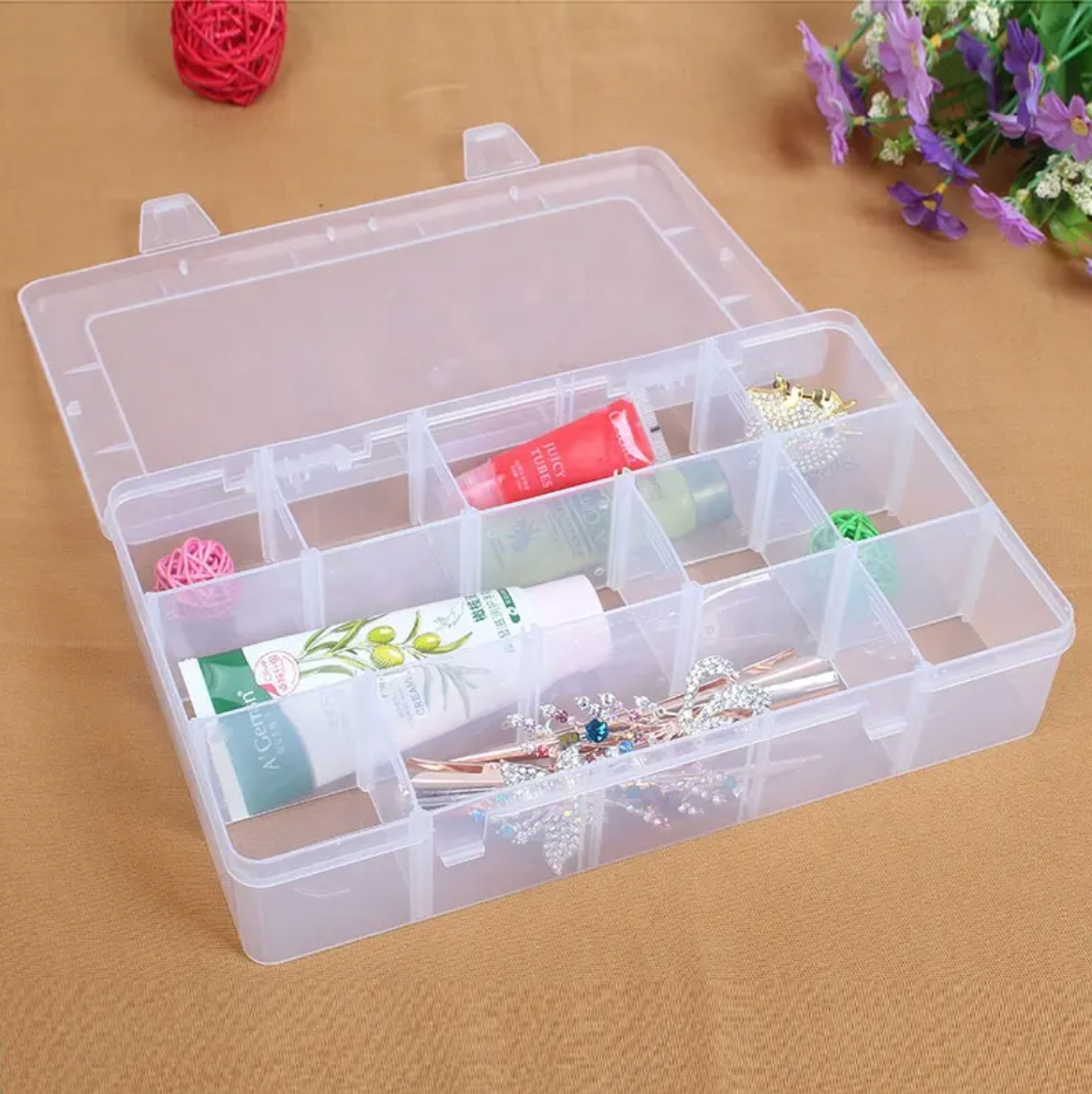 Rangement modulable pour pieds et accessoires de couture