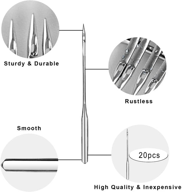 UltimaStitch Needles - Lot de 20 aiguilles pour Machine à coudre