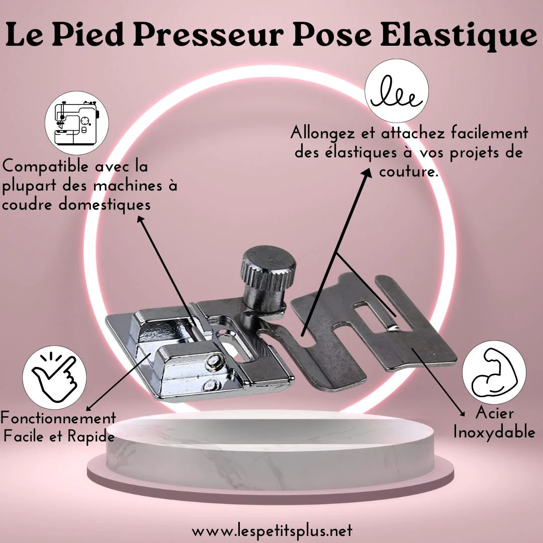 Pied presseur pose élastique