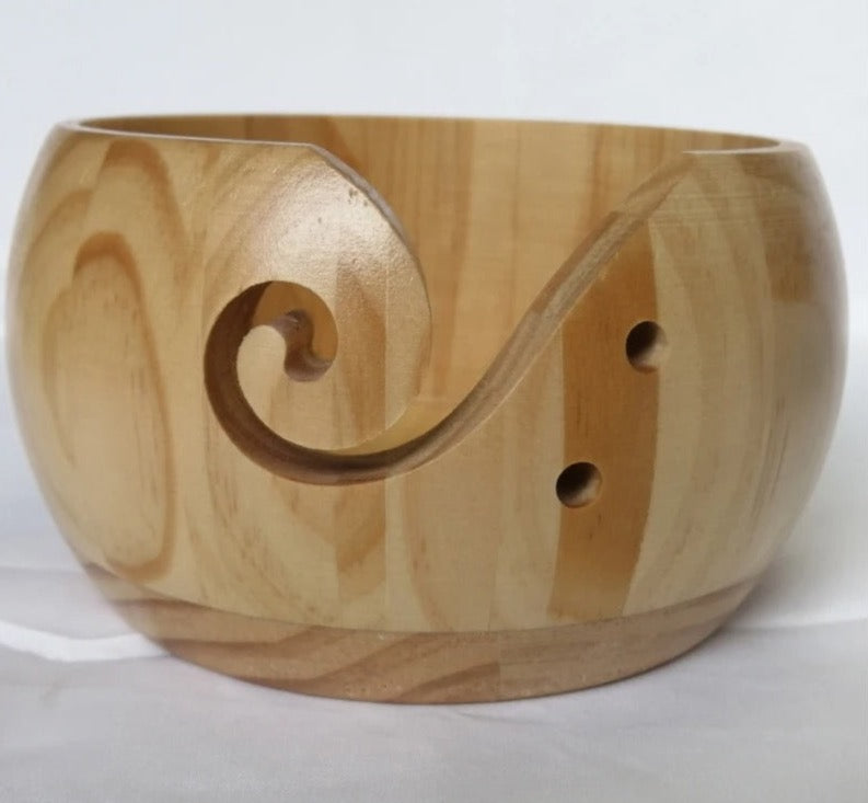 Bol en bois pour crochet et tricot