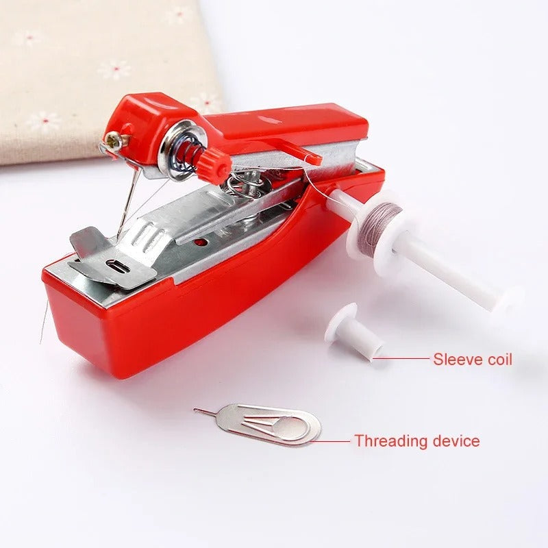 Mini máquina de coser a mano.