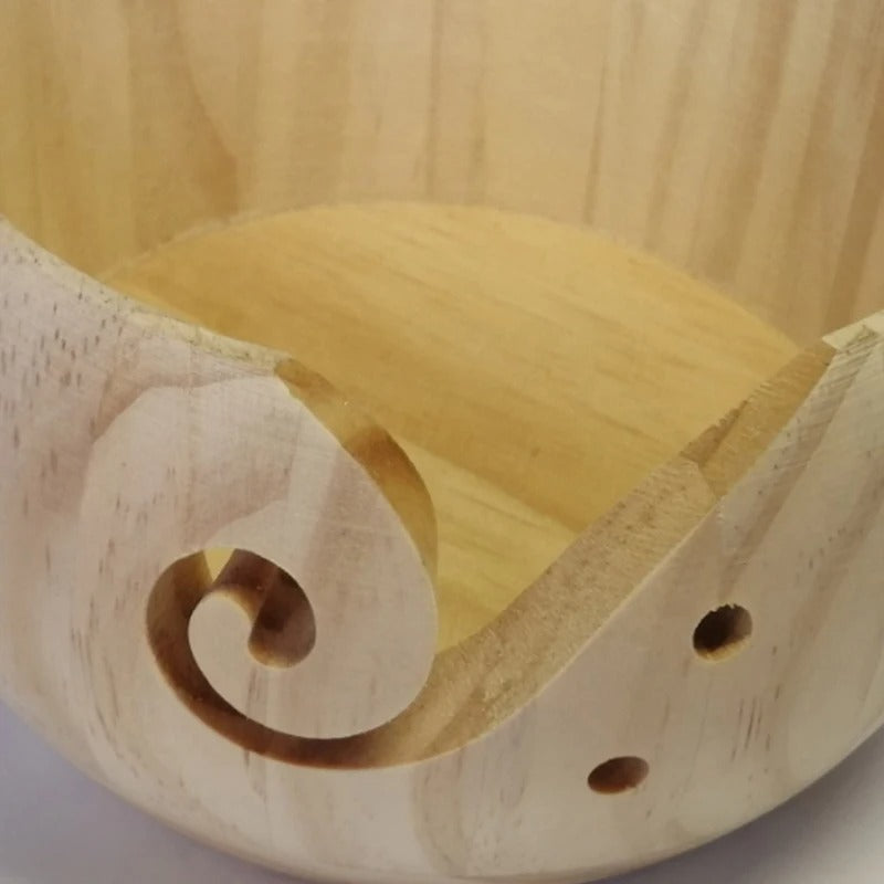Bol en bois pour crochet et tricot