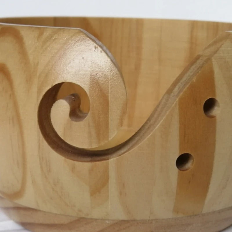 Bol en bois pour crochet et tricot