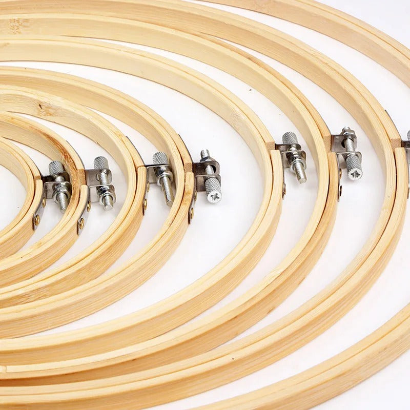 Tambour à broderie en bois