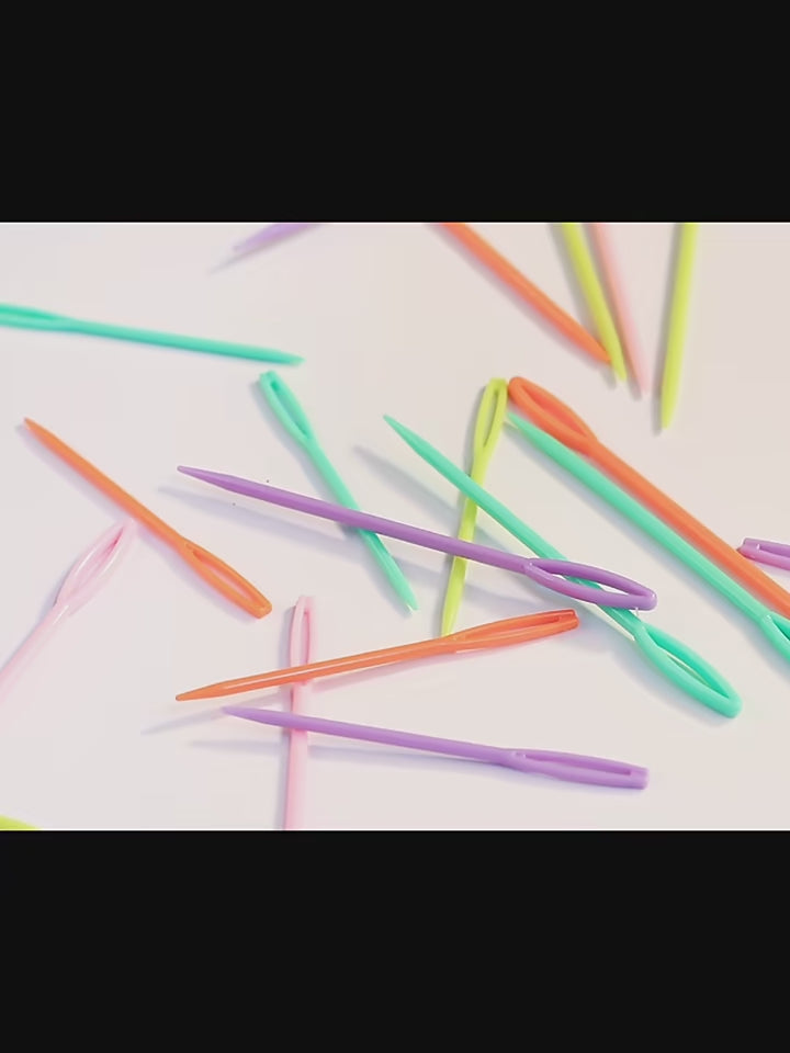 Aiguilles à coudre à bout rond en plastique