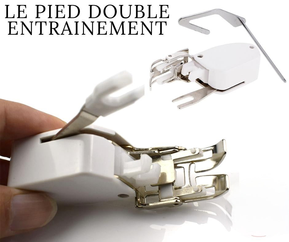 Pied presseur double entraînement