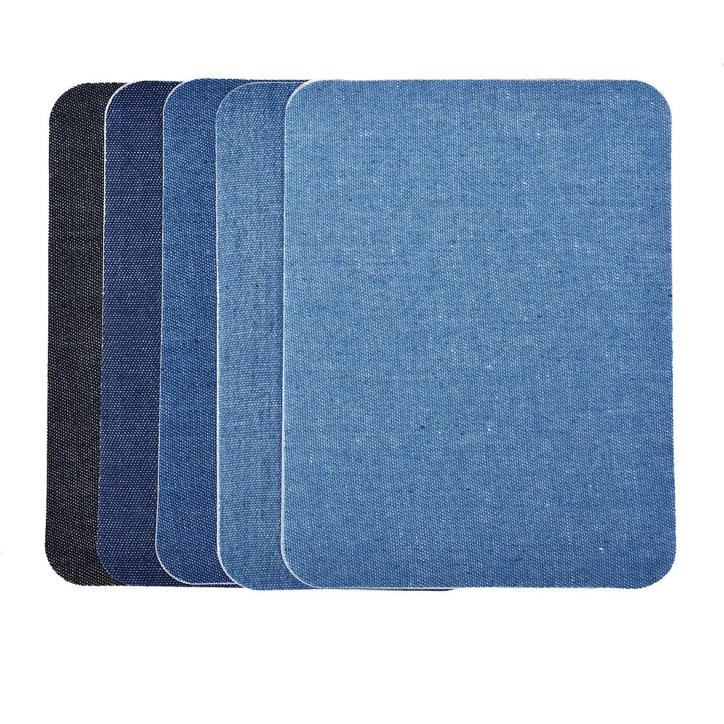 5 piezas de tela termoadhesiva efecto denim.