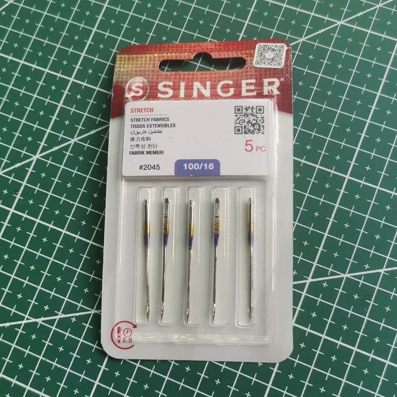 Agujas de coser x5 Singer — #2045 telas elásticas