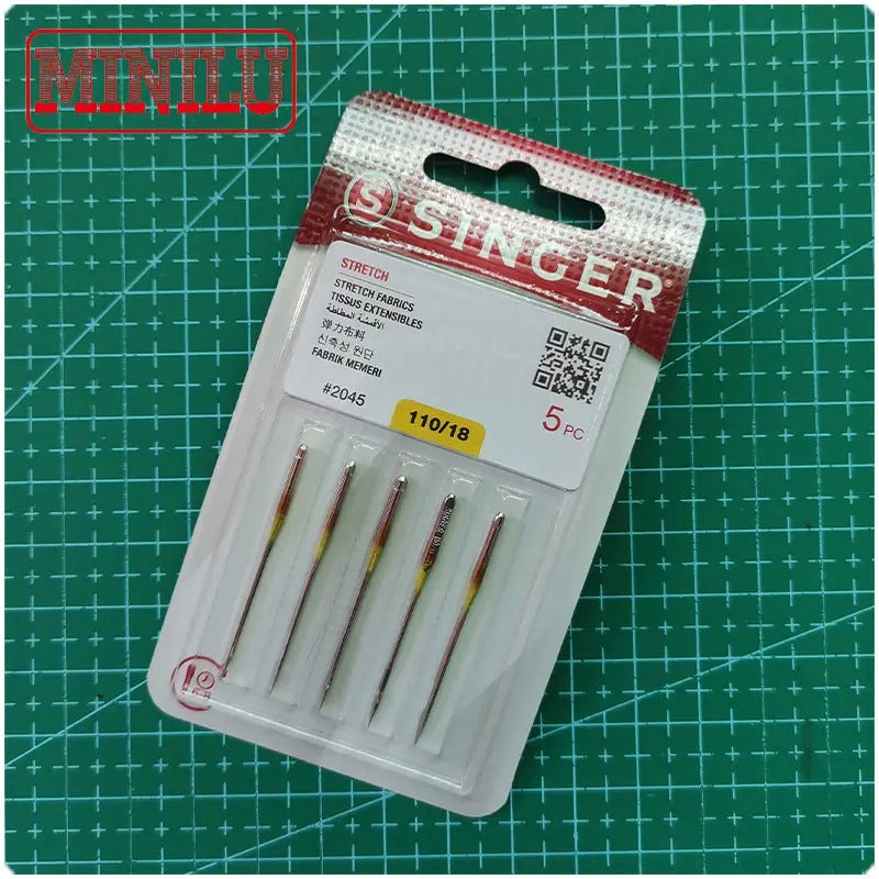 Agujas de coser x5 Singer — #2045 telas elásticas